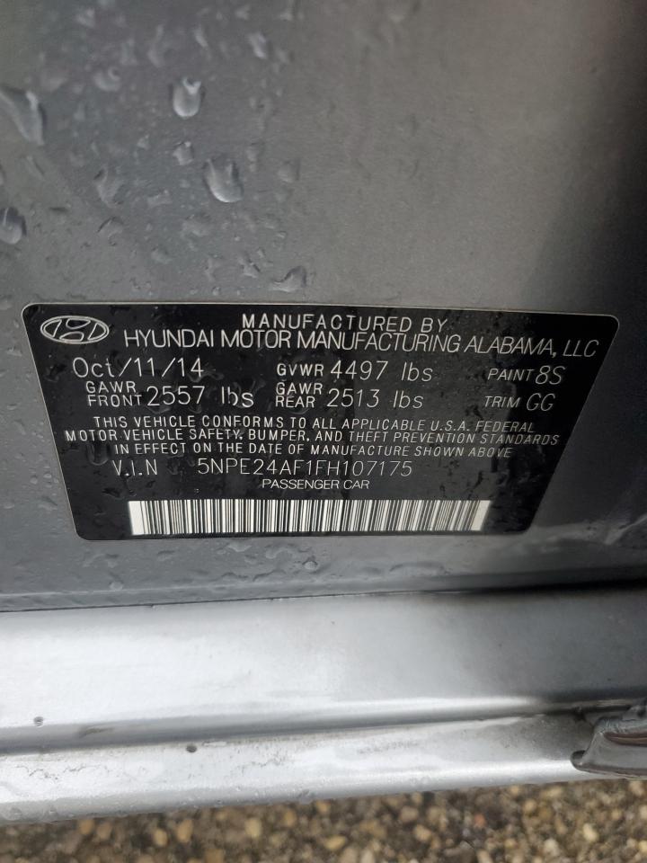 2015 Hyundai Sonata Se VIN: 5NPE24AF1FH107175 Lot: 82224205