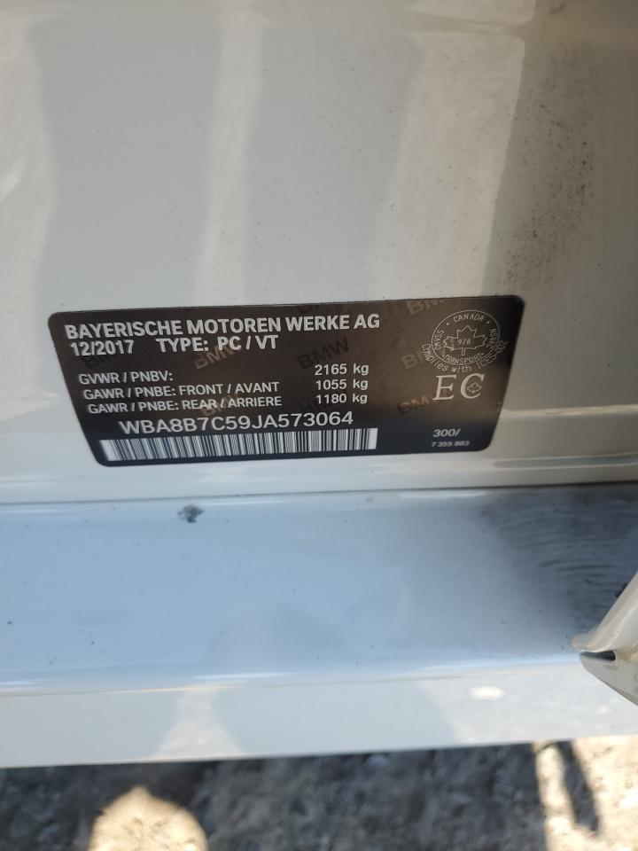 2018 BMW 340 Xi VIN: WBA8B7C59JA573064 Lot: 84773165