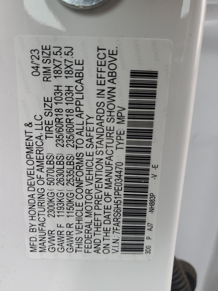 2023 Honda Cr-V Sport VIN: 7FARS6H51PE034470 Lot: 85195775