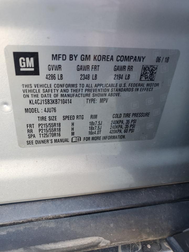 2019 Buick Encore Sport Touring VIN: KL4CJ1SB3KB710414 Lot: 86308505