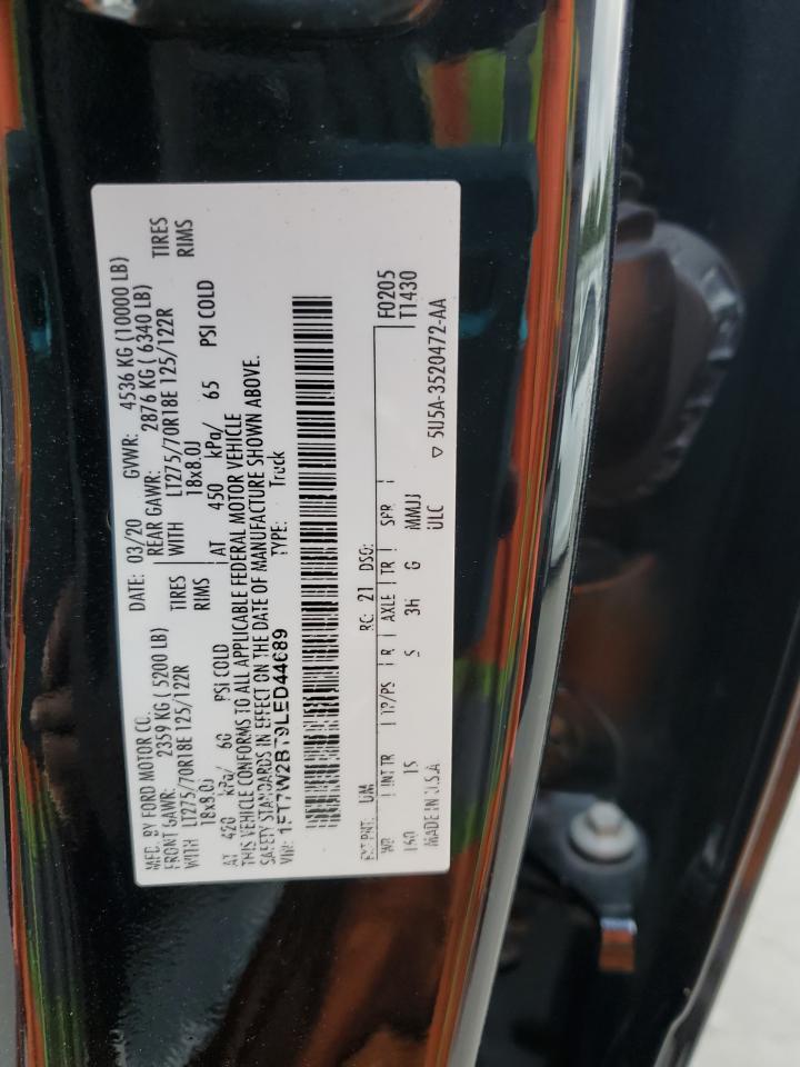 2020 Ford F250 Super Duty VIN: 1FT7W2BT9LED44689 Lot: 84981205