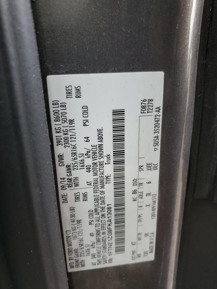 2015 Ford Transit T-150 VIN: 1FTNE1ZG9FKA13081 Lot: 84429405