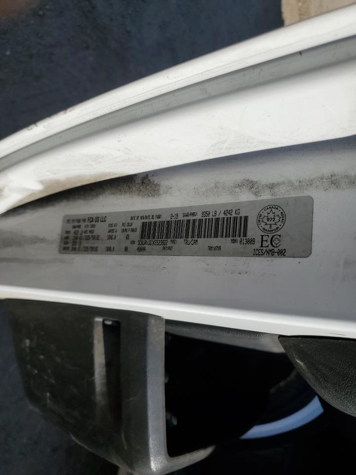 2019 Ram Promaster 3500 3500 High VIN: 3C6URVJG1KE523822 Lot: 84768475