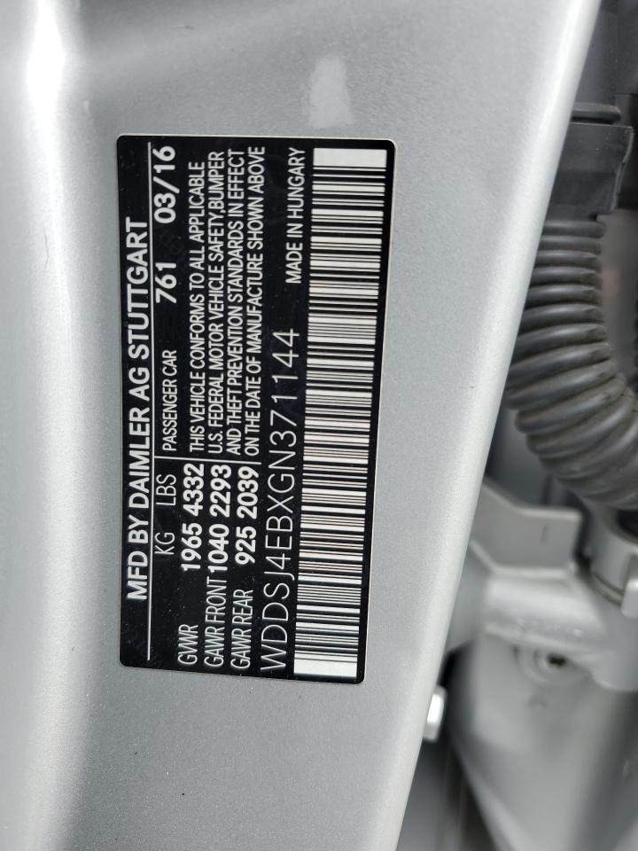 2016 Mercedes-Benz Cla 250 VIN: WDDSJ4EBXGN371144 Lot: 89880525