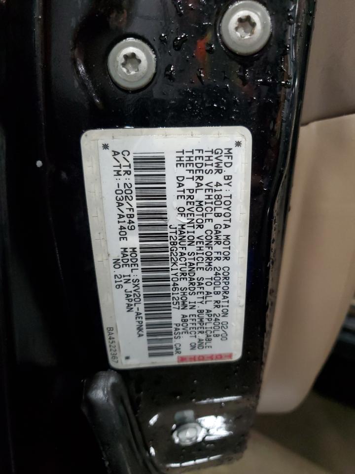 2000 Toyota Camry Ce VIN: JT2BG22K1Y0461257 Lot: 91030315