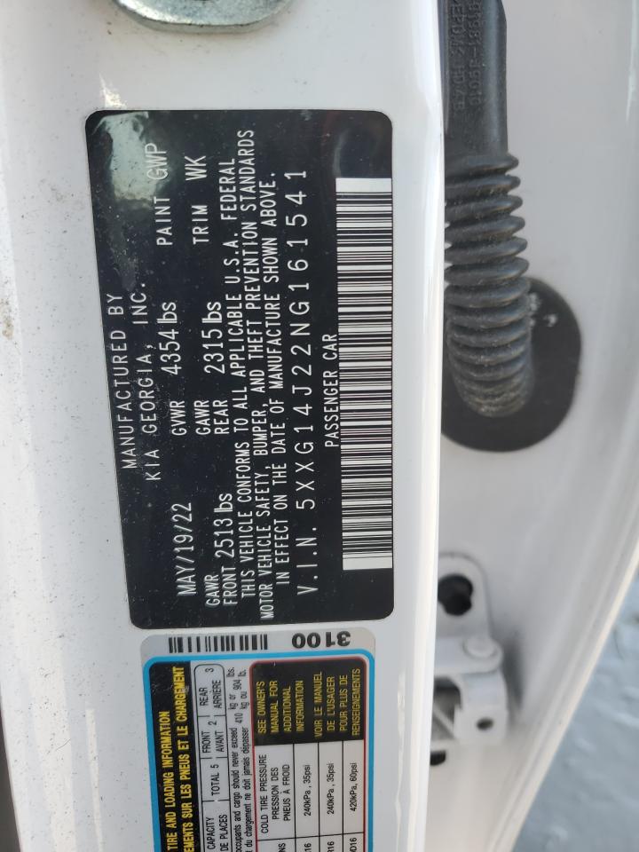 2022 Kia K5 Lxs VIN: 5XXG14J22NG161541 Lot: 90700335