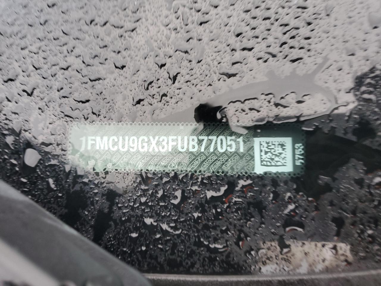 2015 Ford Escape Se VIN: 1FMCU9GX3FUB77051 Lot: 86284175