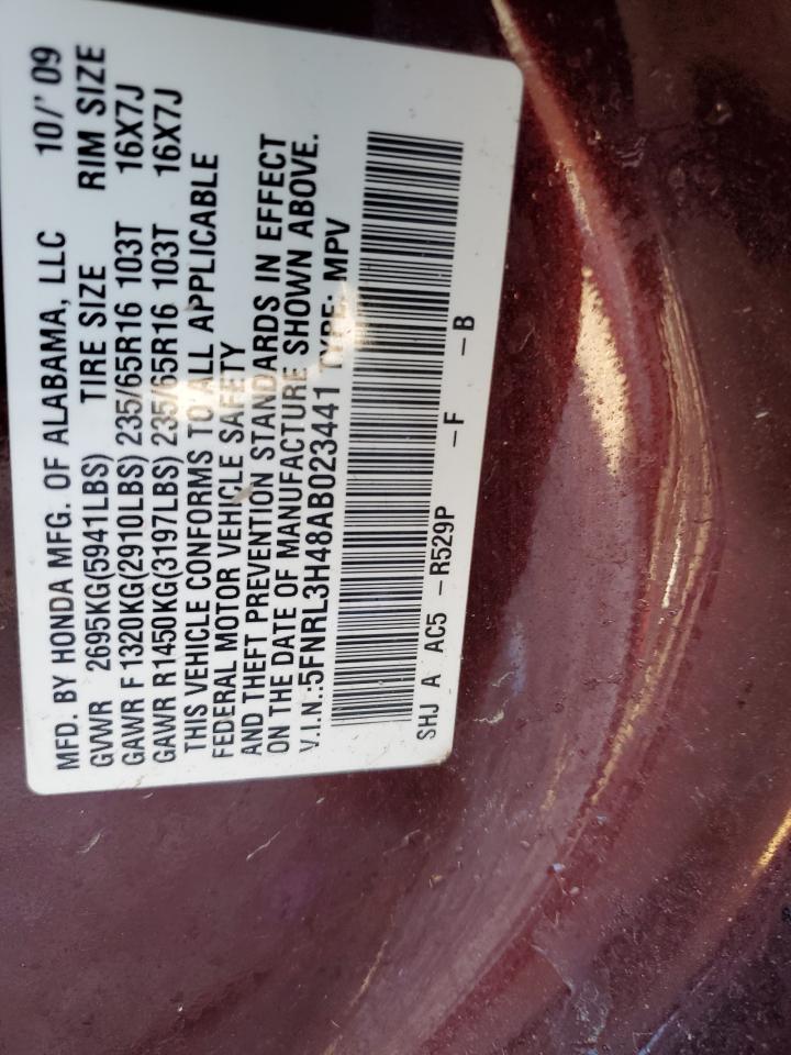 2010 Honda Odyssey Ex VIN: 5FNRL3H48AB023441 Lot: 89896615