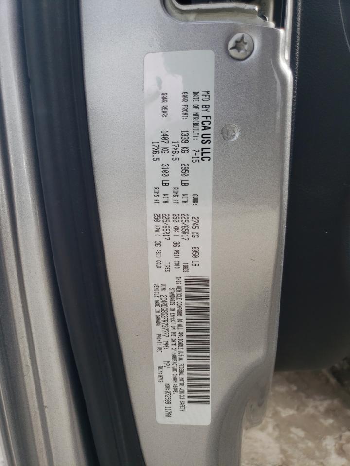 2015 Dodge Grand Caravan Se VIN: 2C4RDGBG2FR737777 Lot: 82349275