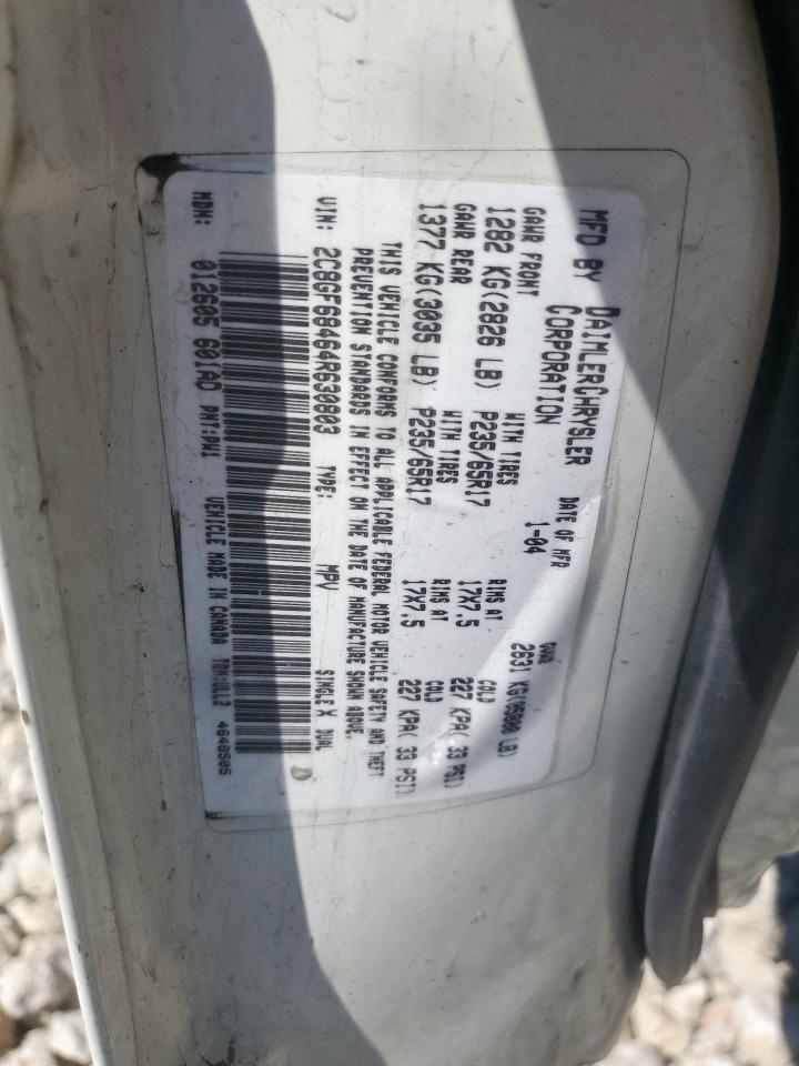 2004 Chrysler Pacifica VIN: 2C8GF68464R630803 Lot: 90644865