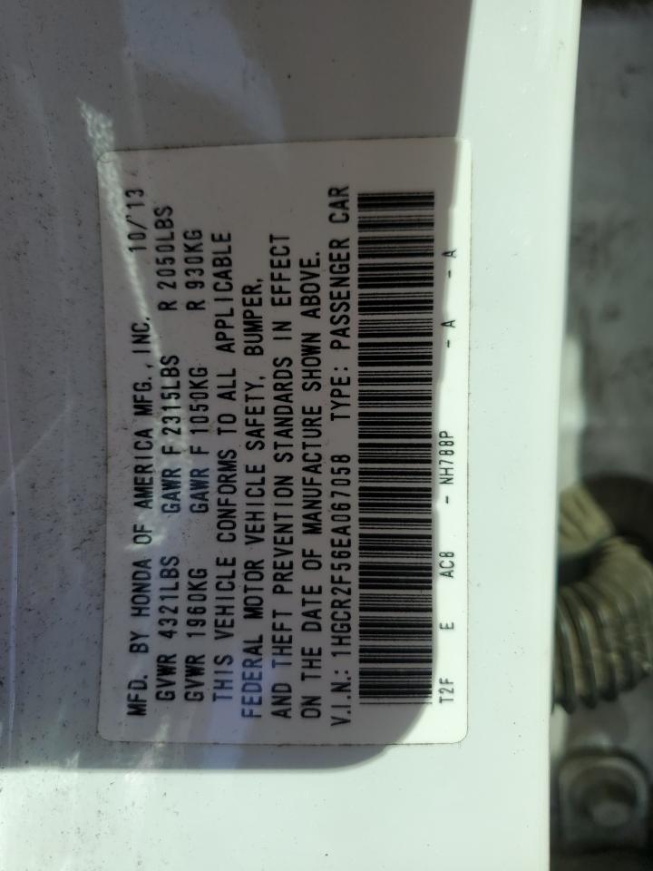 2014 Honda Accord Sport VIN: 1HGCR2F56EA067058 Lot: 87242745