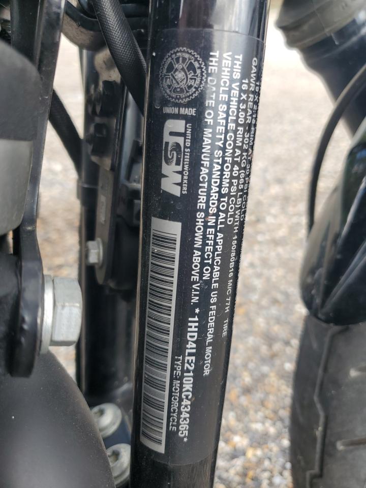 2019 Harley-Davidson Xl883 N VIN: 1HD4LE210KC434365 Lot: 84461165