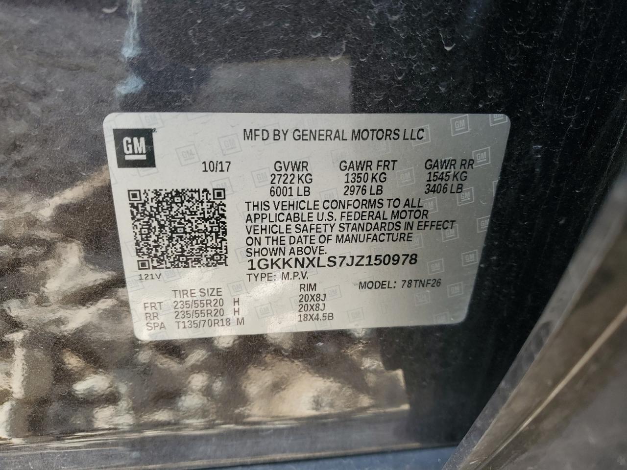 2018 GMC Acadia Denali VIN: 1GKKNXLS7JZ150978 Lot: 82721775