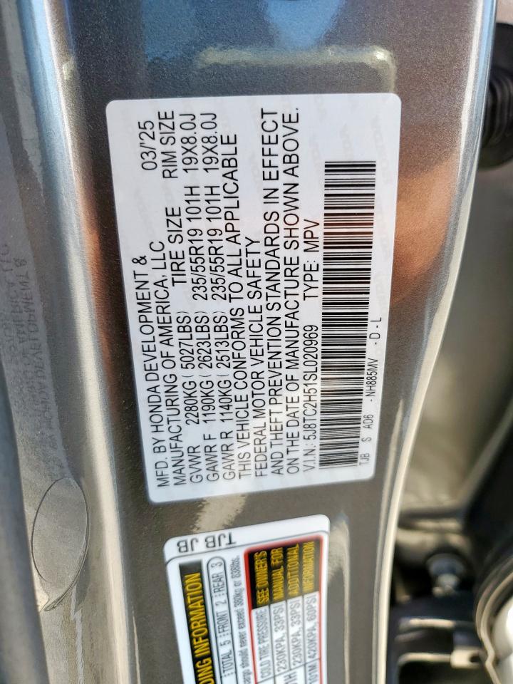 2025 Acura Rdx Technology VIN: 5J8TC2H51SL020969 Lot: 85766315