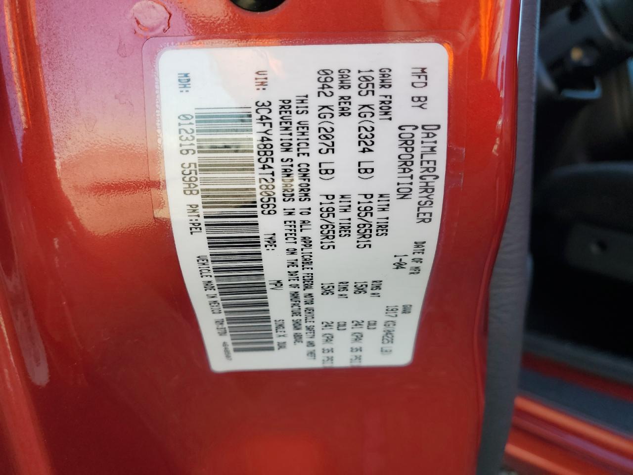 2004 Chrysler Pt Cruiser VIN: 3C4FY48B54T280569 Lot: 90895375