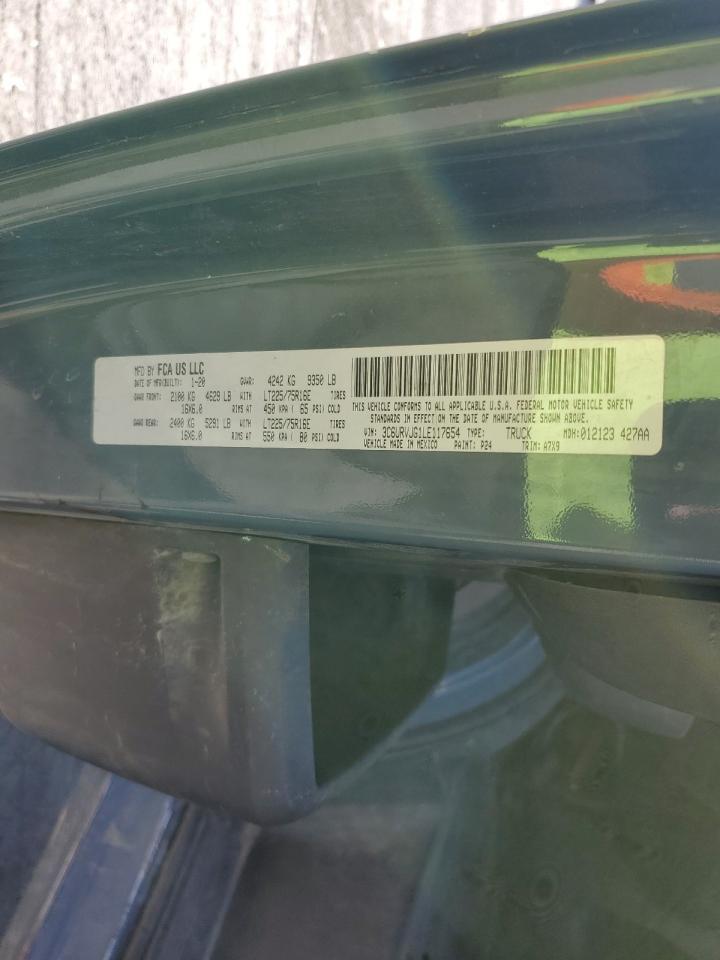 2020 Ram Promaster 3500 3500 High VIN: 3C6URVJG1LE117654 Lot: 85114745