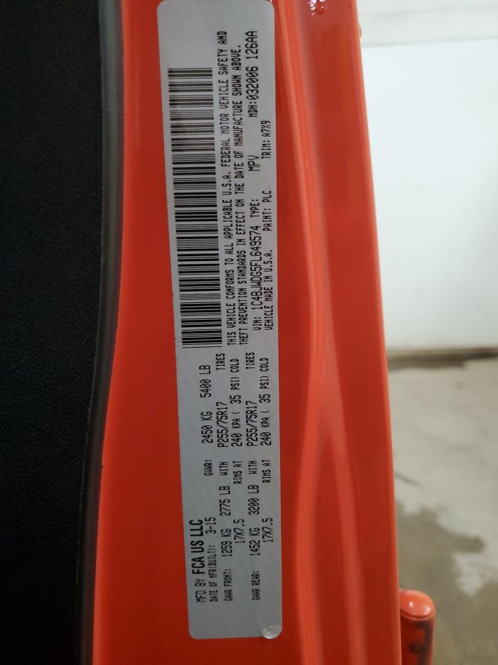 2015 Jeep Wrangler Unlimited Sport VIN: 1C4BJWDG5FL649574 Lot: 84938905