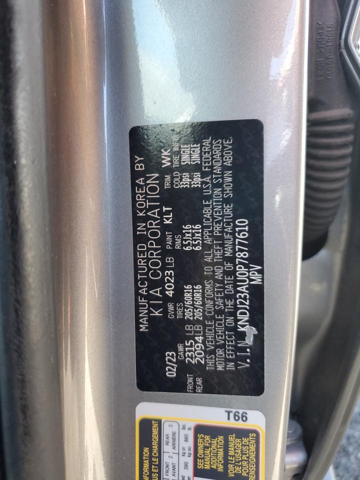 2023 Kia Soul Lx VIN: KNDJ23AU0P7877610 Lot: 85168345