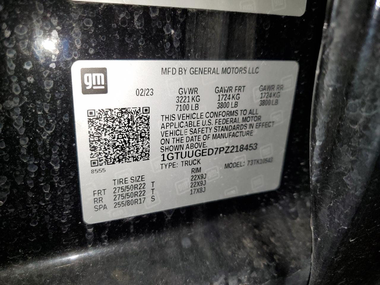 2023 GMC Sierra K1500 Denali VIN: 1GTUUGED7PZ218453 Lot: 87055325