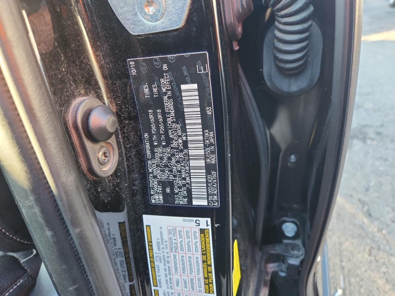 2019 Lexus Gx 460 VIN: JTJBM7FX4K5216138 Lot: 86807845