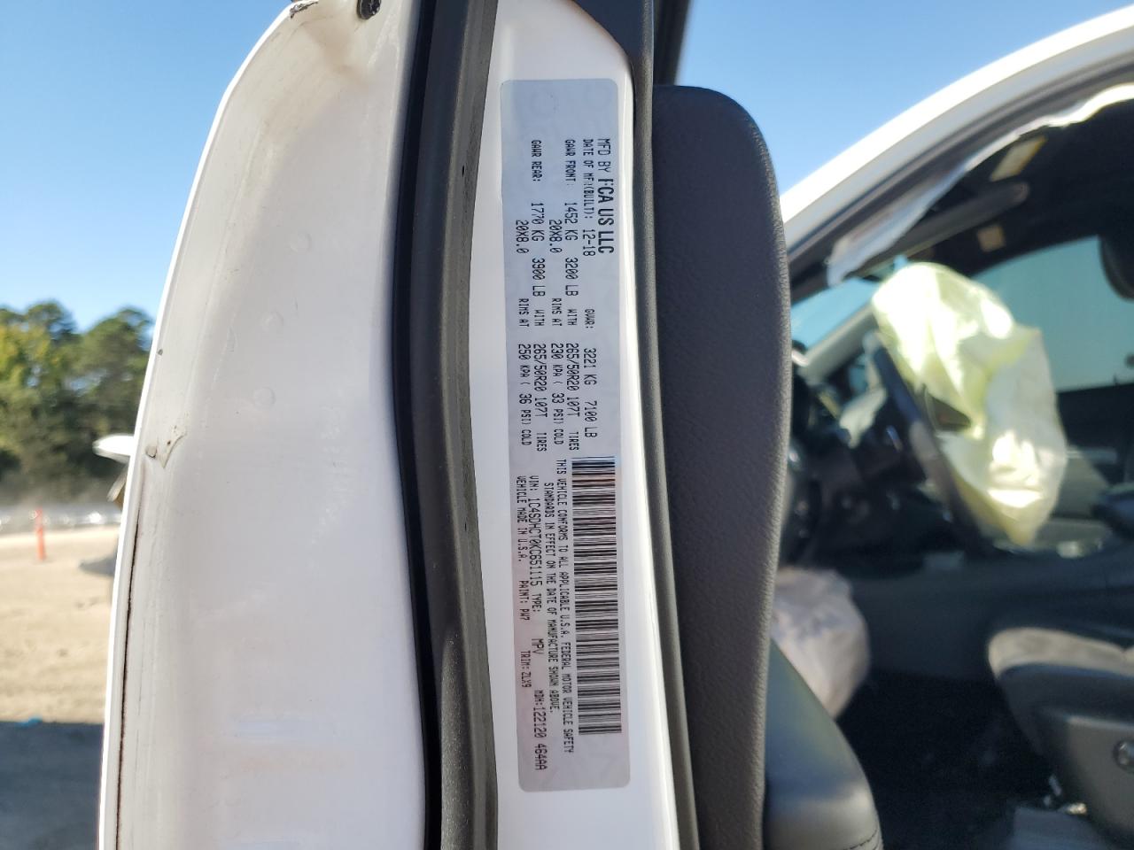 2019 Dodge Durango R/T VIN: 1C4SDHCT0KC651115 Lot: 86825155