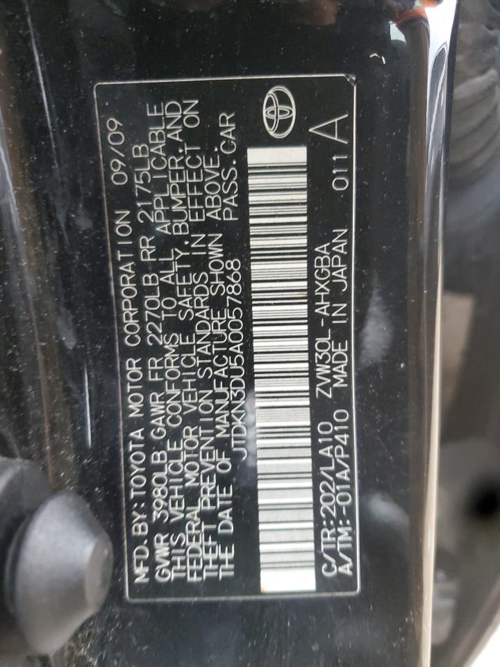 2010 Toyota Prius VIN: JTDKN3DU5A0057868 Lot: 87065355