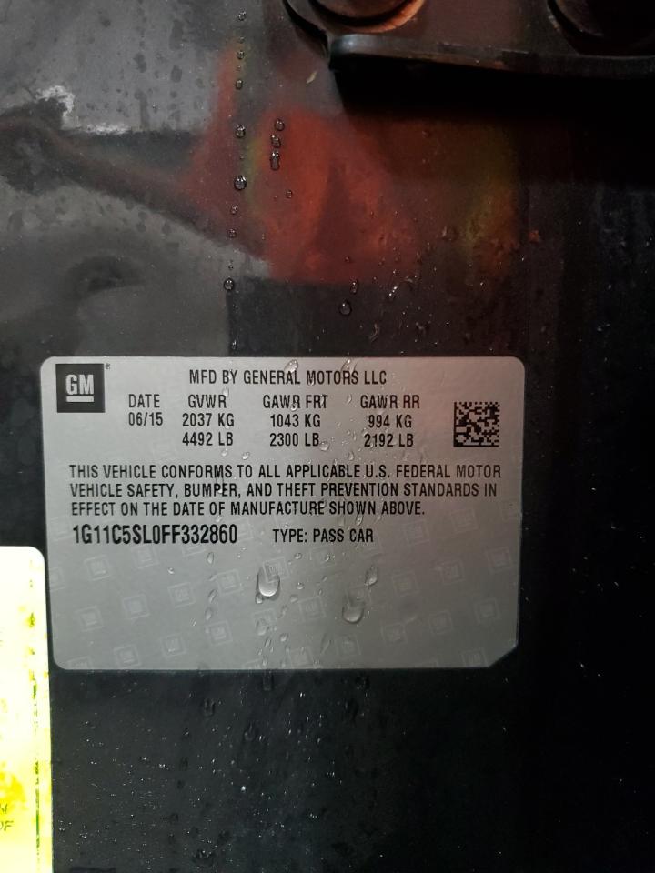 2015 Chevrolet Malibu 1Lt VIN: 1G11C5SL0FF332860 Lot: 85158525