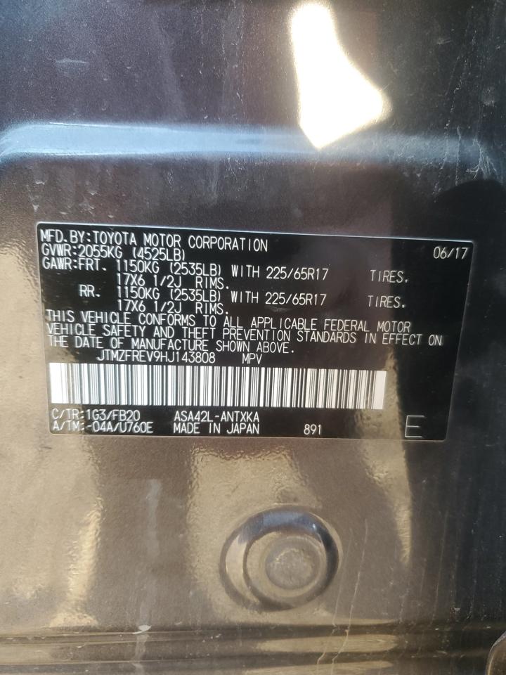 2017 Toyota Rav4 Le VIN: JTMZFREV9HJ143808 Lot: 85837835