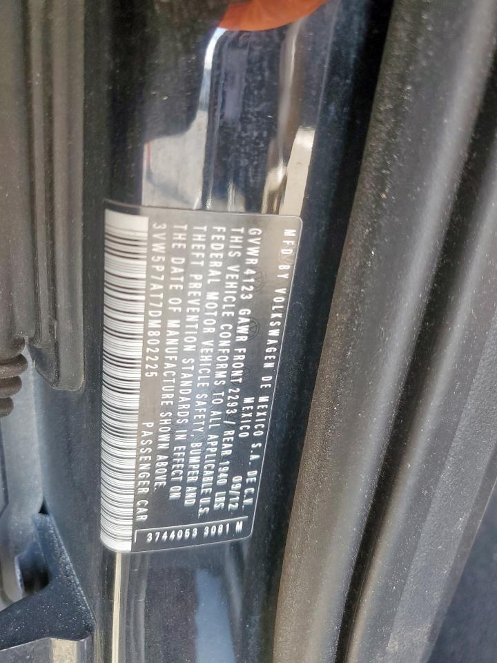 2013 Volkswagen Beetle VIN: 3VW5P7AT7DM802225 Lot: 85496095