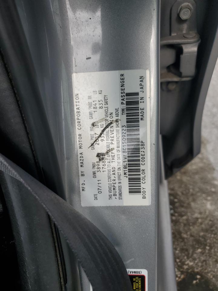 2012 Mazda 3 I VIN: JM1BL1VF8C1509223 Lot: 89709165