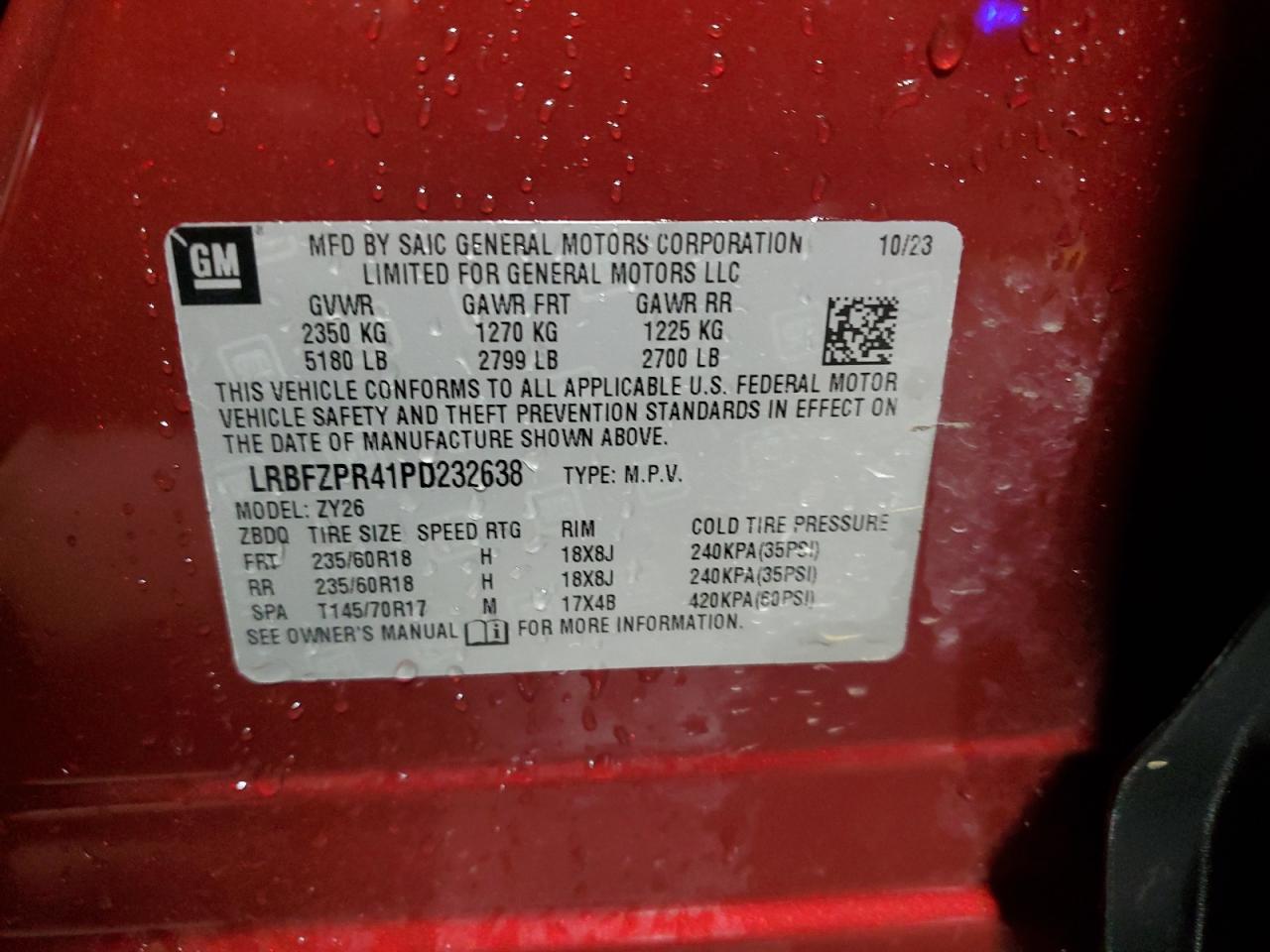 2023 Buick Envision Essence VIN: LRBFZPR41PD232638 Lot: 87240685