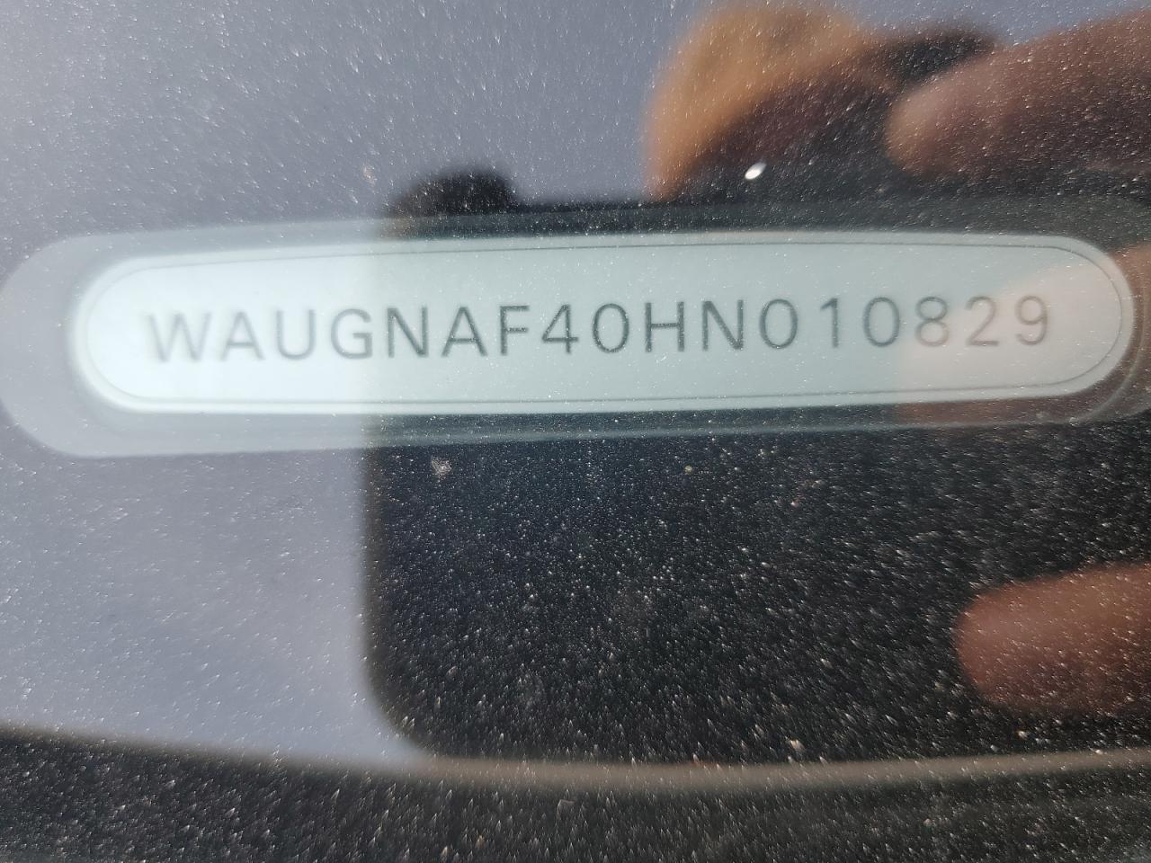 2017 Audi A4 Premium VIN: WAUGNAF40HN010829 Lot: 87304775