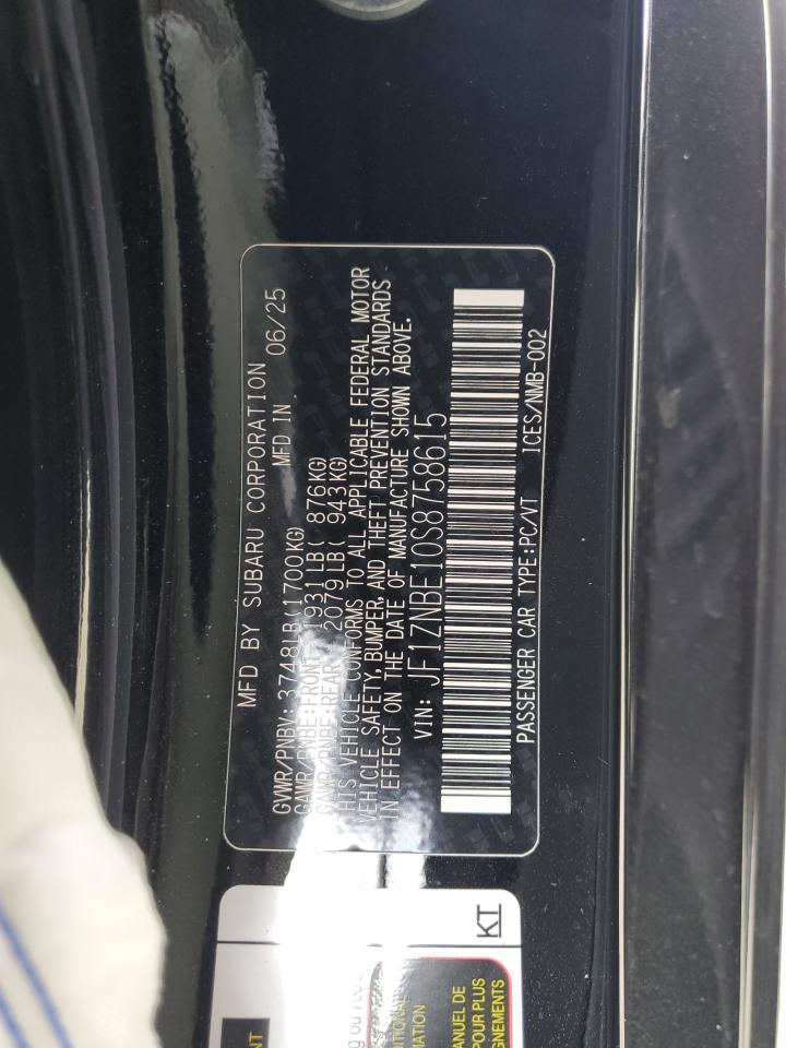 2025 Toyota Gr 86 Premium VIN: JF1ZNBE10S8758615 Lot: 82476345