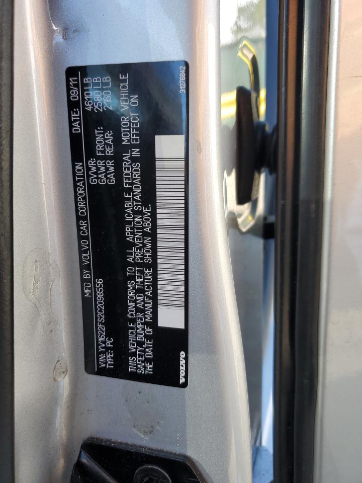 2012 Volvo S60 T5 VIN: YV1622FS2C2098556 Lot: 84709205