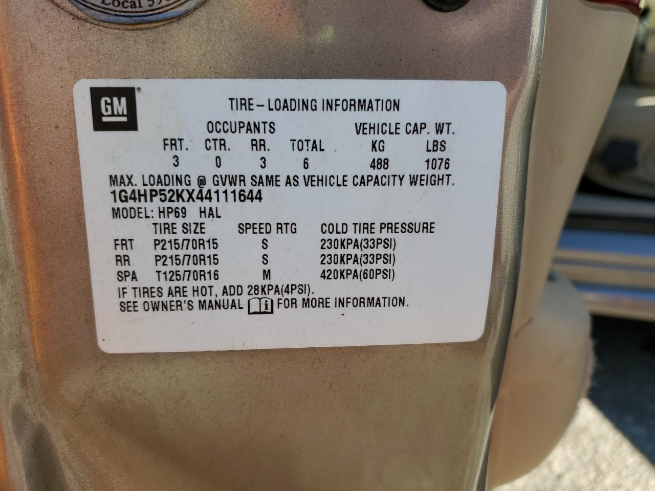 2004 Buick Lesabre Limited VIN: 1G4HR54K444151631 Lot: 85723785