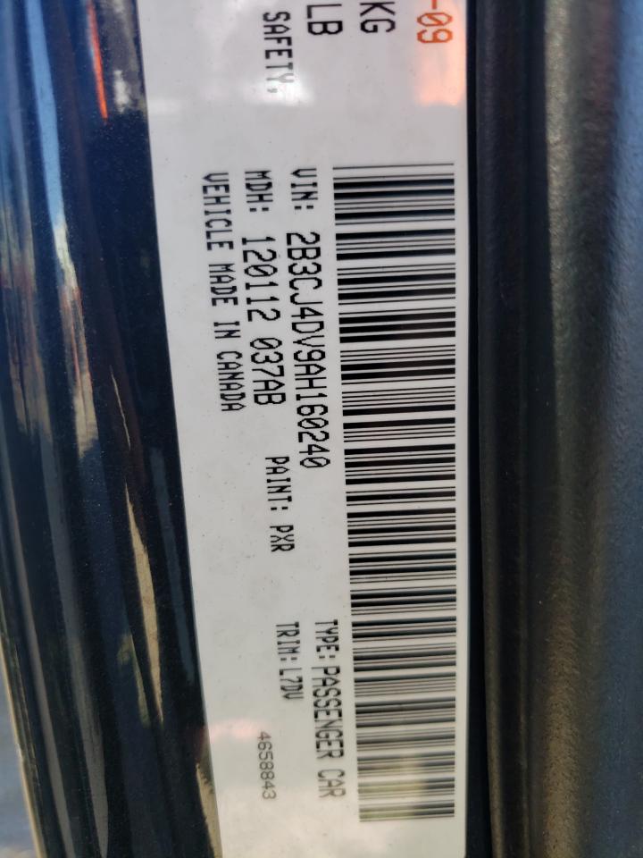 2010 Dodge Challenger Se VIN: 2B3CJ4DV9AH160240 Lot: 91118845