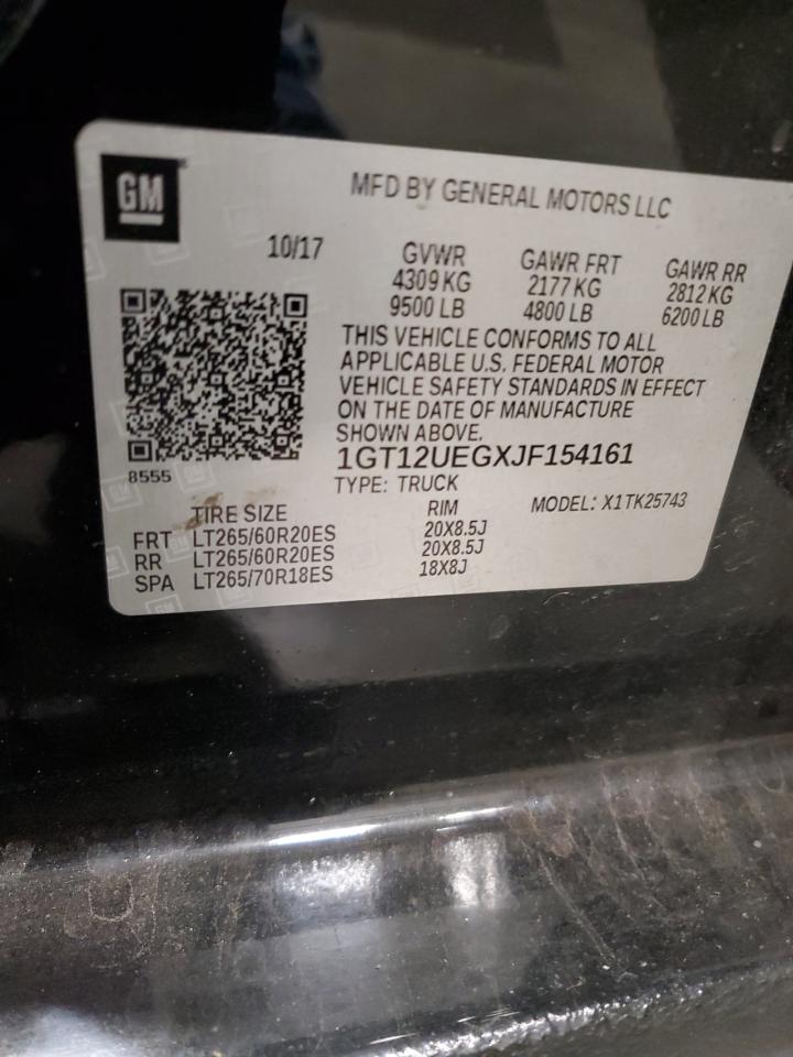 2018 GMC Sierra K2500 Denali VIN: 1GT12UEGXJF154161 Lot: 87457325