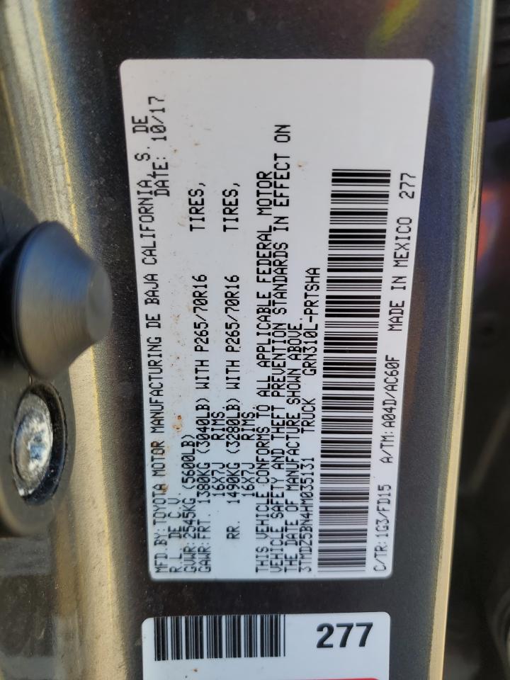 2017 Toyota Tacoma Double Cab VIN: 3TMDZ5BN4HM035131 Lot: 86863175