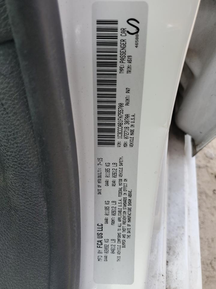 2015 Chrysler 200 Limited VIN: 1C3CCCAB1FN755700 Lot: 85109065