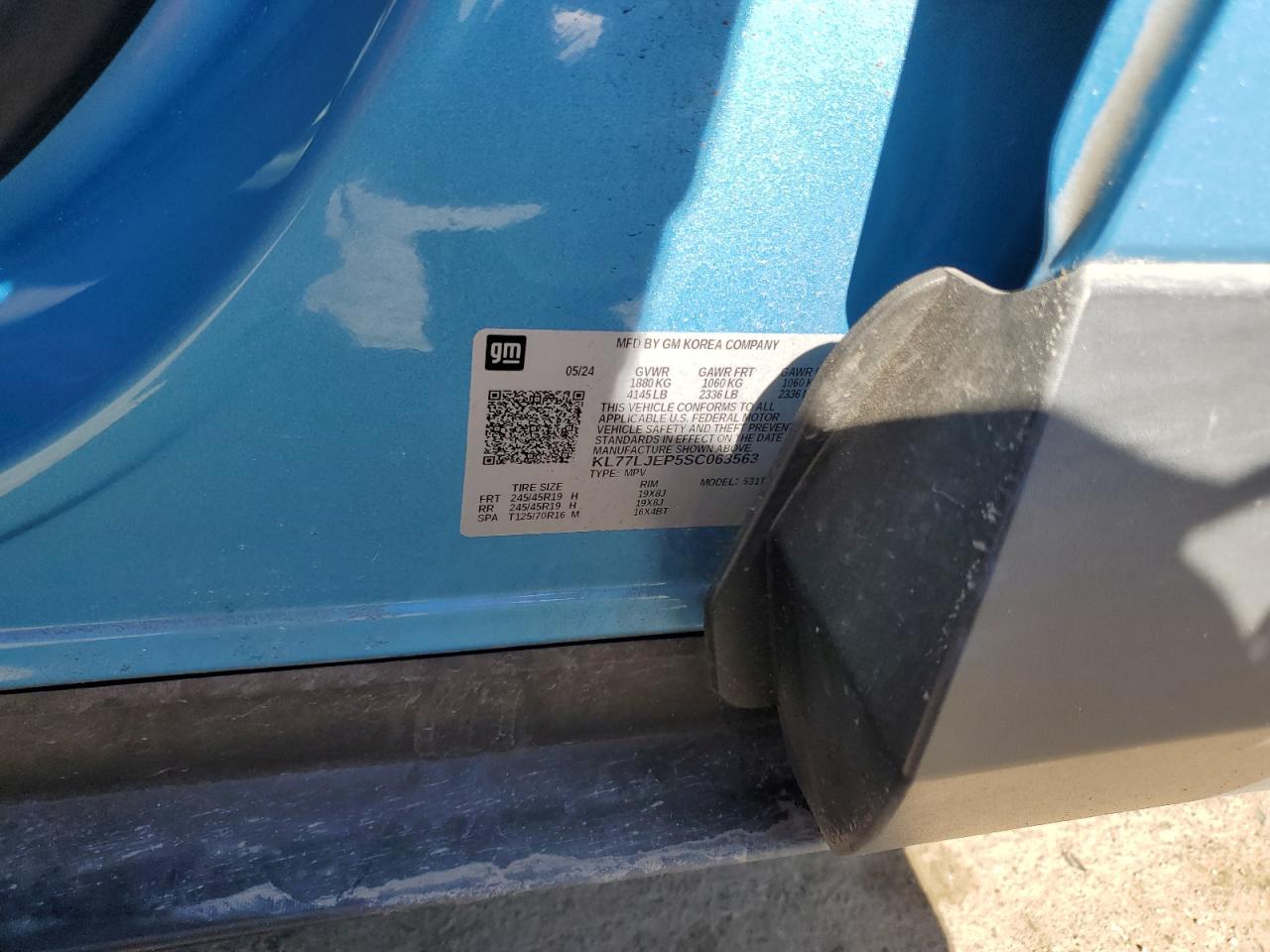 2025 Chevrolet Trax 2Rs VIN: KL77LJEP5SC063563 Lot: 82333775