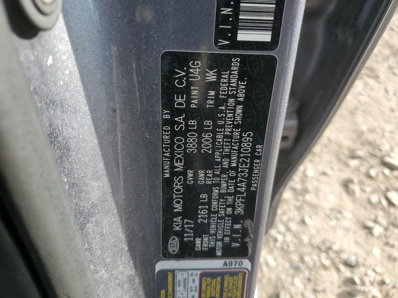 2018 Kia Forte Lx VIN: 3KPFL4A73JE210895 Lot: 86894545