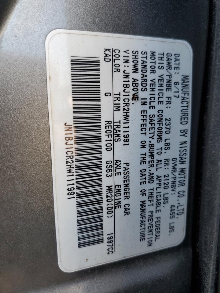 2017 Nissan Rogue Sport S VIN: JN1BJ1CR2HW111991 Lot: 85780825