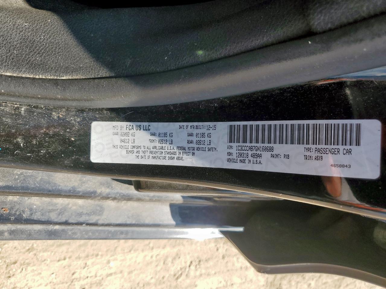 2016 Chrysler 200 Limited VIN: 1C3CCCAB7GN160688 Lot: 85129155