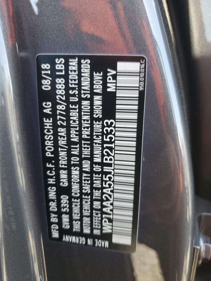 2018 Porsche Macan VIN: WP1AA2A55JLB21533 Lot: 85369405