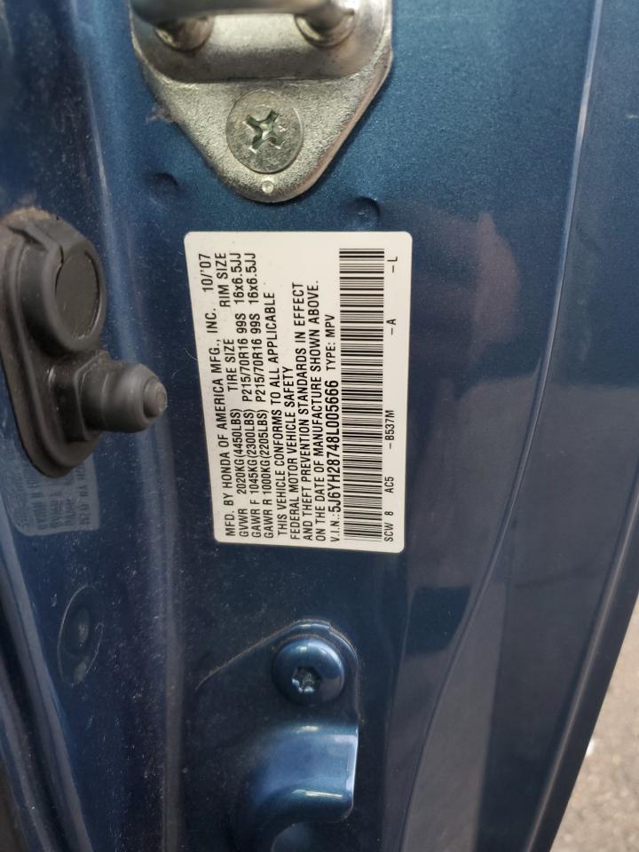 2008 Honda Element Ex VIN: 5J6YH28748L005666 Lot: 86318135