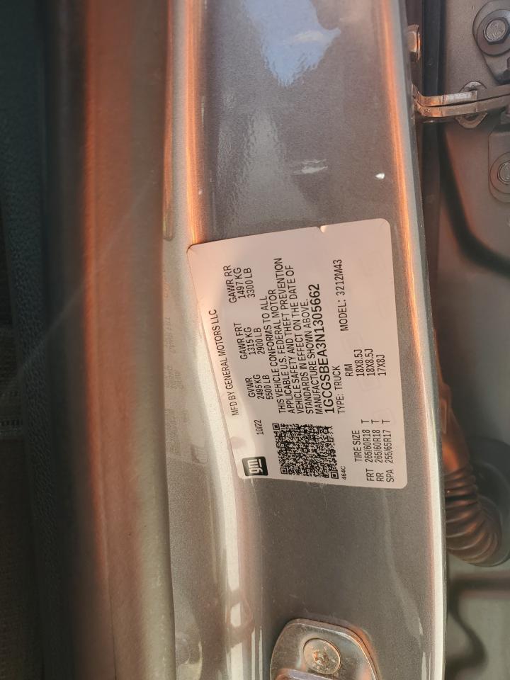 2022 Chevrolet Colorado VIN: 1GCGSBEA3N1305662 Lot: 86295305