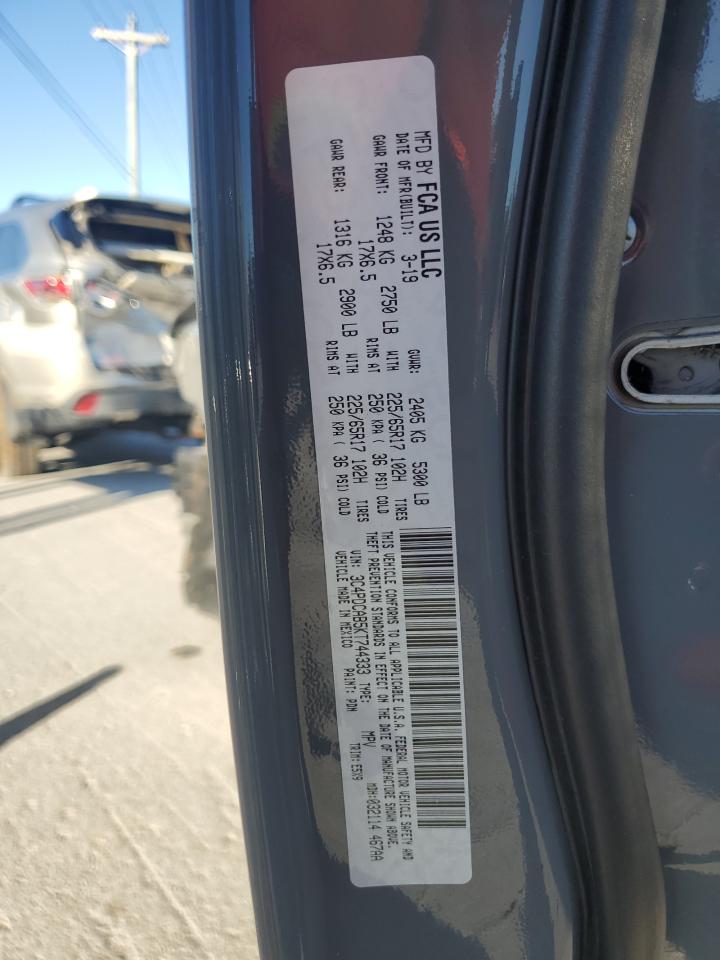 2019 Dodge Journey Se VIN: 3C4PDCAB5KT744333 Lot: 86675685