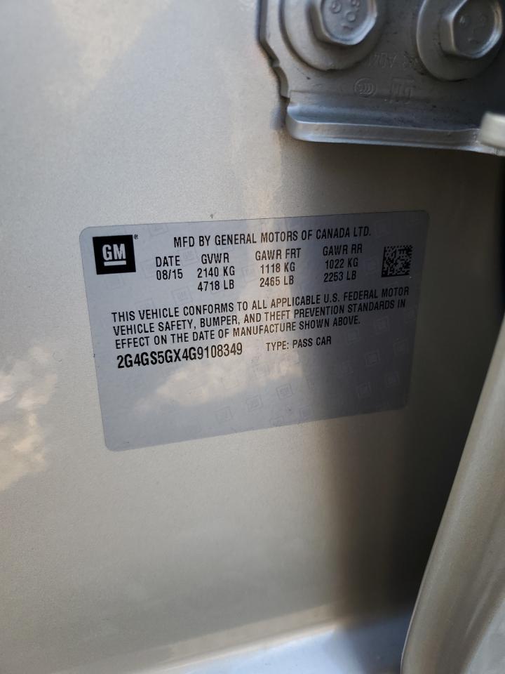 2016 Buick Regal Premium VIN: 2G4GS5GX4G9108349 Lot: 85278365