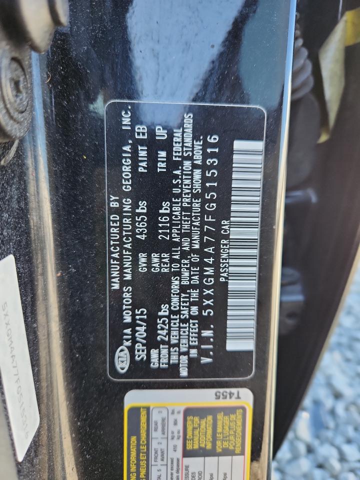 2015 Kia Optima Lx VIN: 5XXGM4A77FG515316 Lot: 85732375