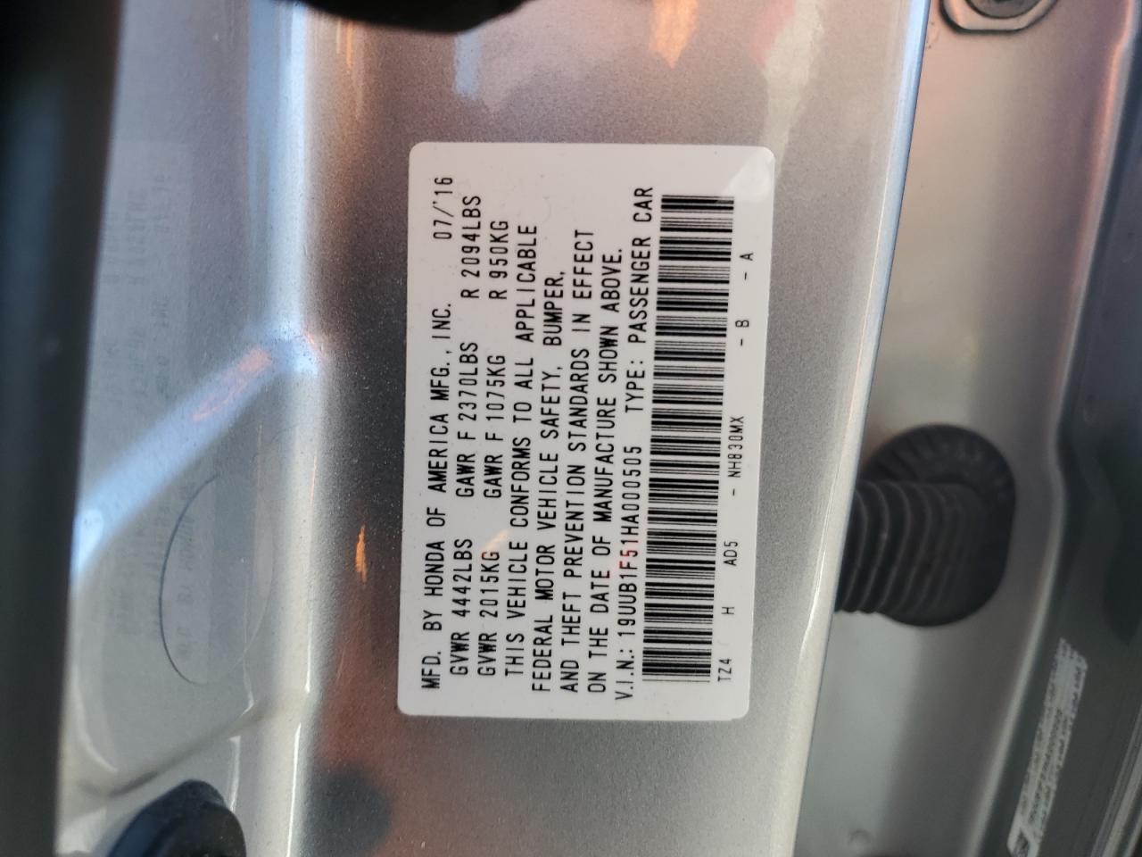 2017 Acura Tlx Tech VIN: 19UUB1F51HA000505 Lot: 85959045